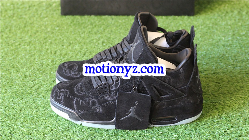 Authentic Kaws x Air Jordan 4 Cool Black